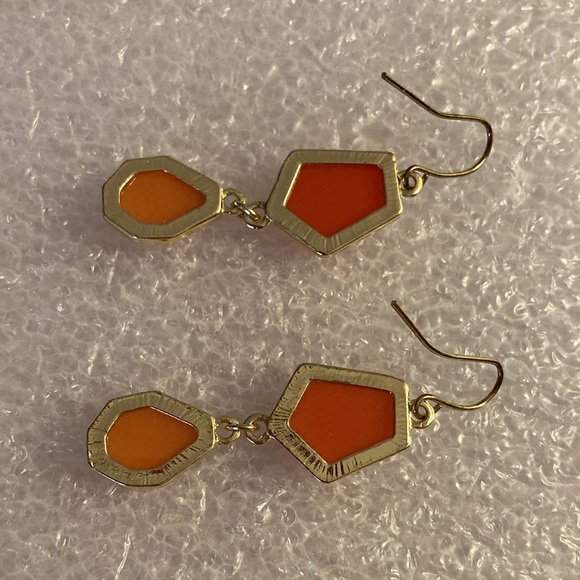 Charming Charlie - Coral Goldtone French Hook Dangle Earrings - Picture 5 of 6